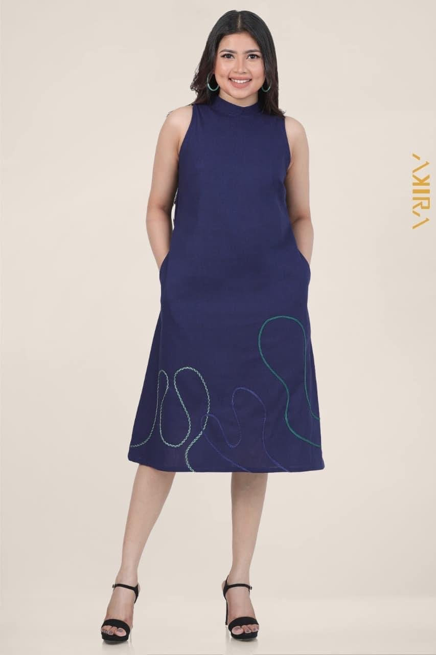 Taali sleeveless linen dress