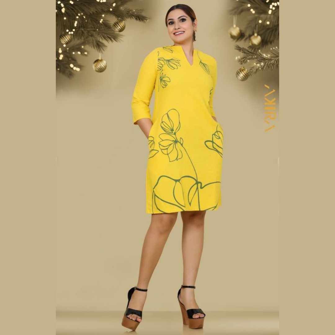 Raquel Marigold Short Dress