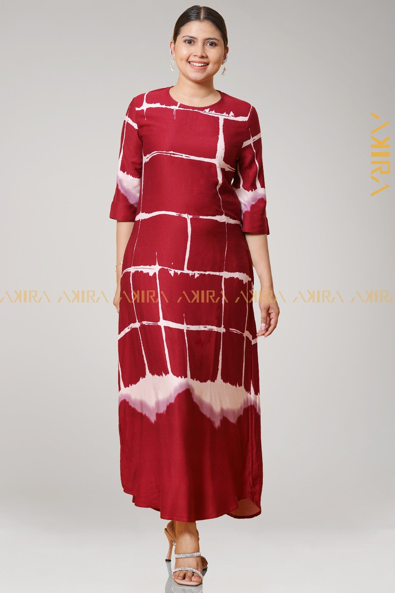 Deep Stripe Printed Dress