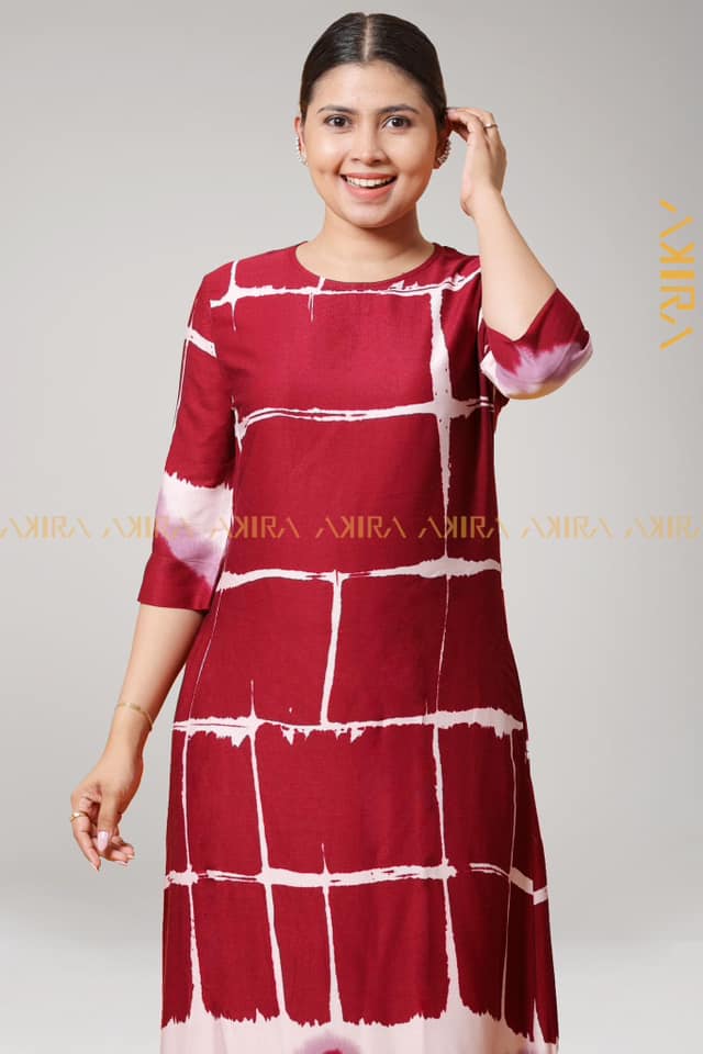 Deep Stripe Printed Dress