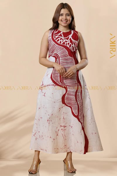 Enchanting Embers Batik Dress