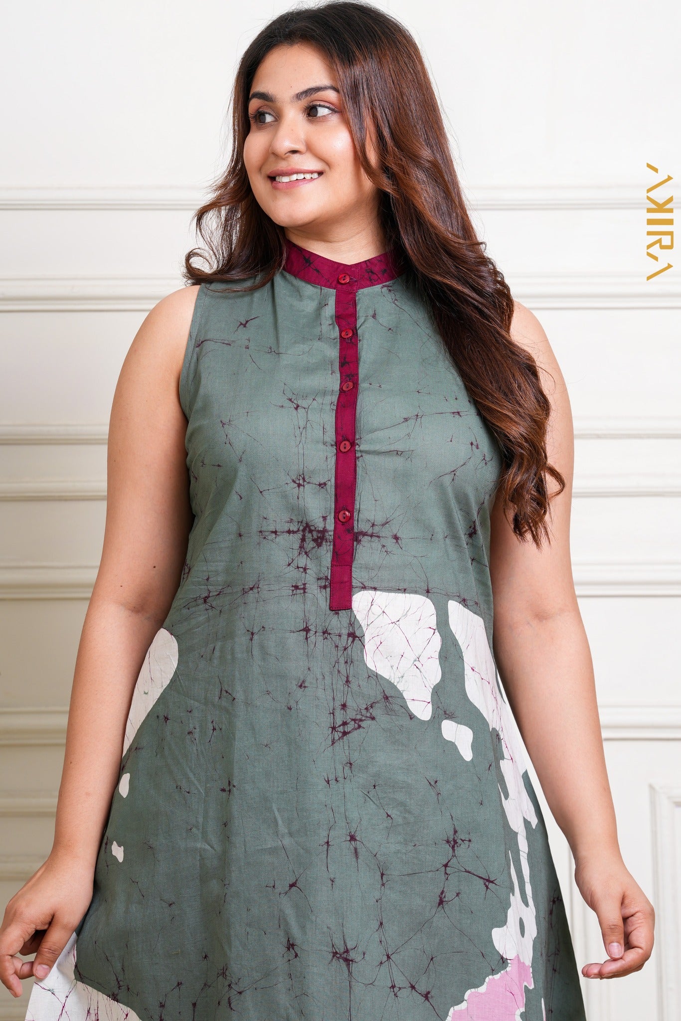 Stylish maze batik designer dress