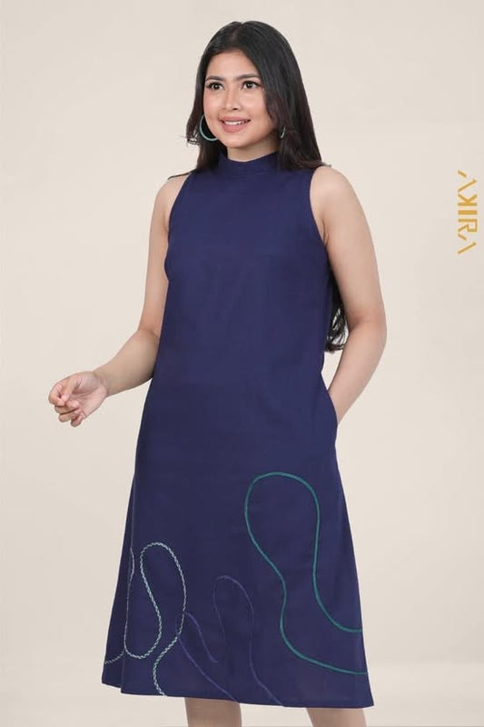 Taali sleeveless linen dress