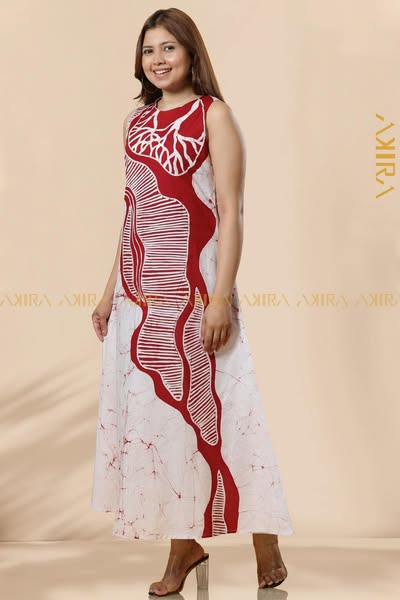 Enchanting Embers Batik Dress