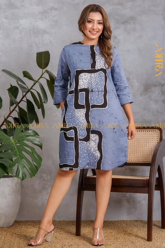 Lily of the Valley Batik Dress