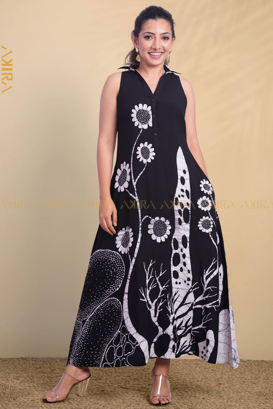 Estella Dark Batik Dress