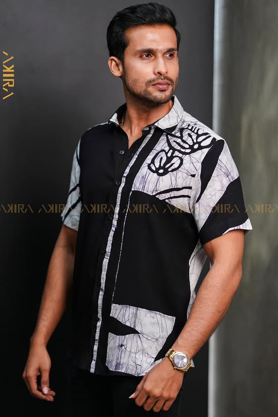 Silvery Batik Mens Shirt