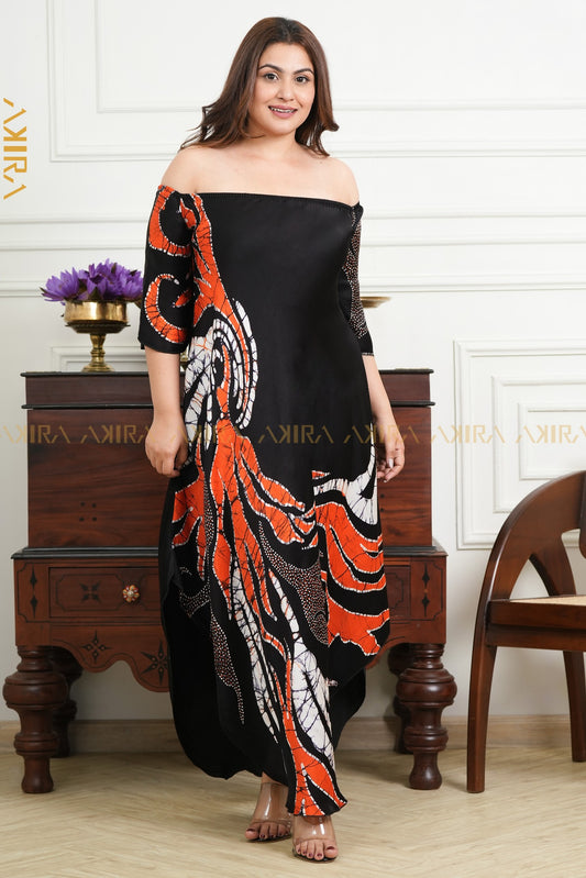 Midnight Magic Silk Party Dress