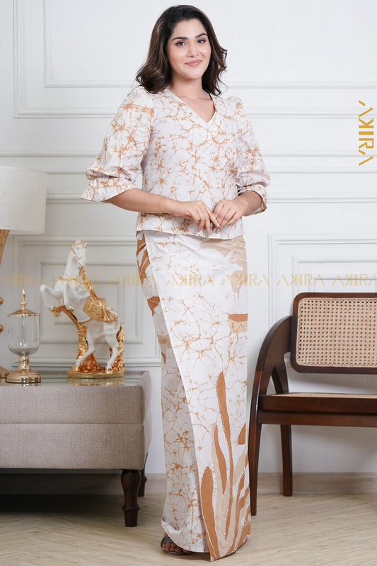 Olivia Designer Batik Top and Lungi