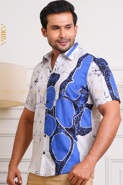 Bright look men batik shirt